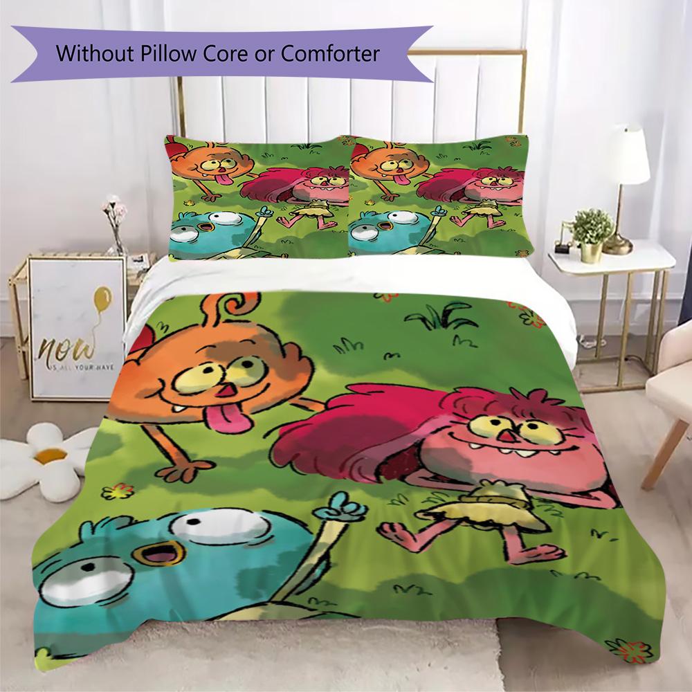 Anime Characters Pattern Bedding,Quilt Set Quilt Cover Pillowcase Home Birthday Gift (1*duvet cover+2*pillowcase,without core)XSJT0917287