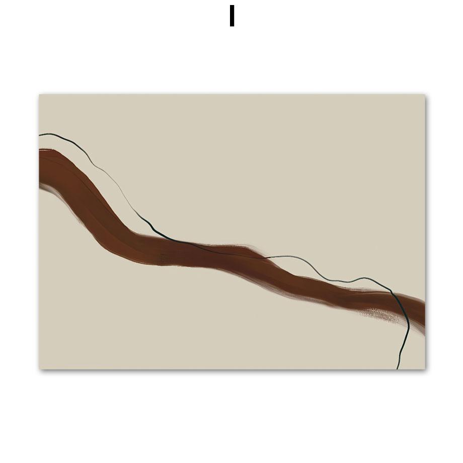 Linie curbă abstractă modernă, vază cu geometrie pentru femeie, poster nordic, imprimare de perete, pictură pe pânză, imagini de decorare pentru camera de zi