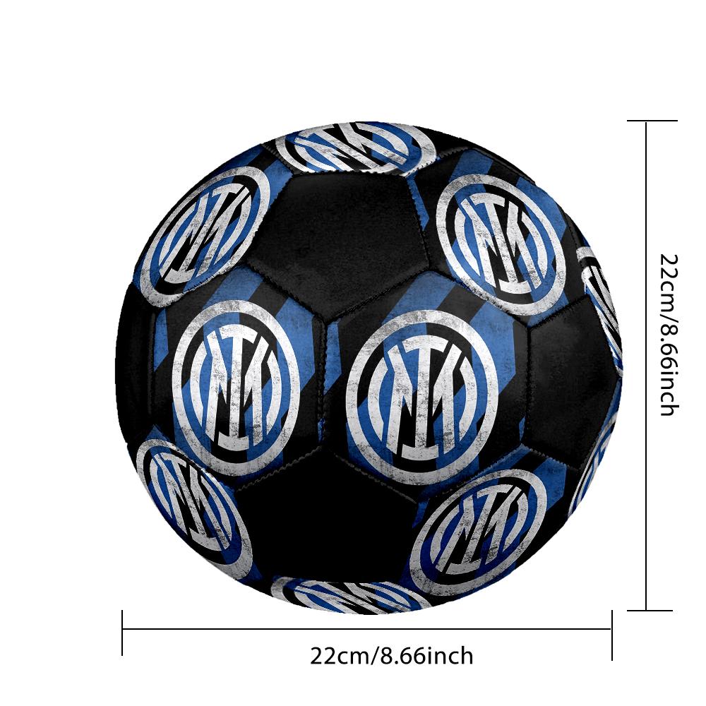 TAGLIA 5 Pallone da Calcio FC Internazionale Milano Colorato Per Tutte le Età Cucito a Macchina PVC Pronto per la Competizione Resistente Alta Rimbalzabilità