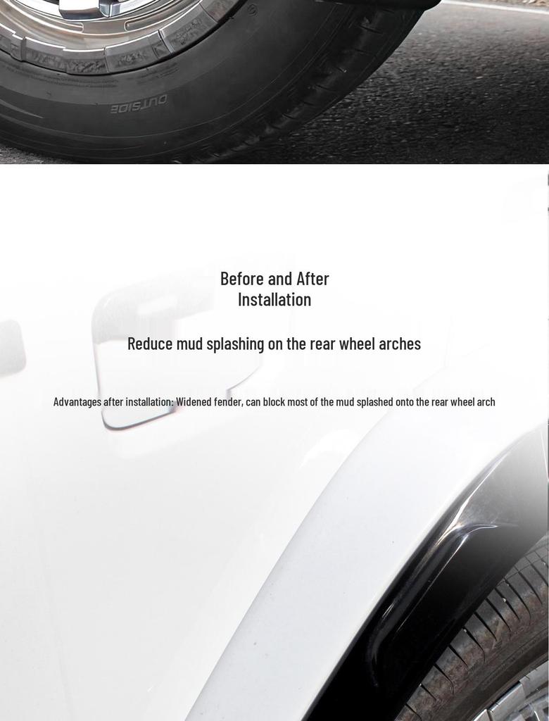 Rear Bumper Fender Flares for Chery ICAR V2 - Rear Wheel Mud Flaps and Splash Guards