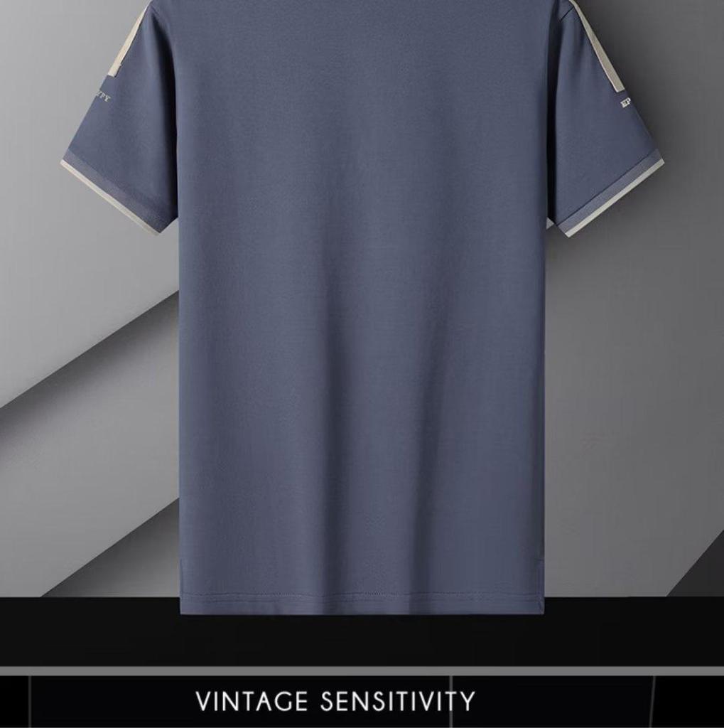 Hong Kong-Inspired Solid Color Men's Trendy Loose-Fit Casual Summer T-Shirt