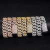 Fizz Bubble Cuban Bracelet 16mm Full Set Zircon Men Hip Hop Jewelry Trendy In Stock