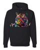 Colorful Rainbow Tiger Animals Unisex Graphic Hooded Sweatshirt