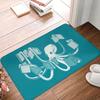 Cute Kraken Octopus Doormat Mat Anti-Slip Sea Creature Ocean Animal Bathroom Kitchen Living Room Rug Carpet 40*60cm