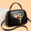 Elegant Bird Embroidered Pattern Crossbody Bag – Pu Handbag with Top Handle for Women