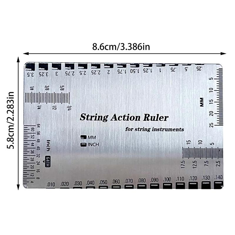 Edelstahl Saitenlineal Saitenlagelehre Saitenlagelehre Gitarrenreparaturwerkzeug Für Gitarrenbauer Für Gitarre Ukulele Bass