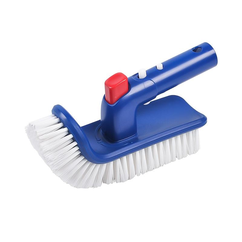 

A Brush for The Corners of The Pool That Can Be Attached to an Aluminum Pole for Easy Cleaning синій