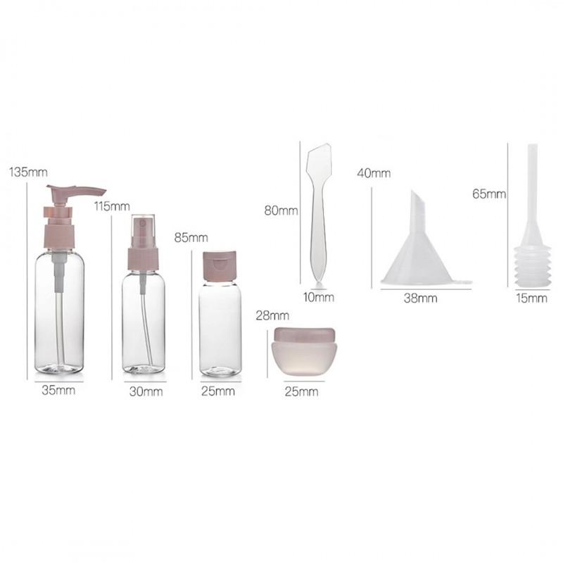 ECARLA Travel Bottle Set 8-in-1 – Sada cestovních lahví 8-v-1