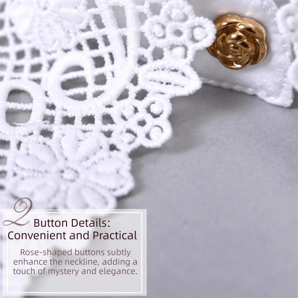 Black White Fake Collar Lace Floral Decoration Collar New Clothes Trim