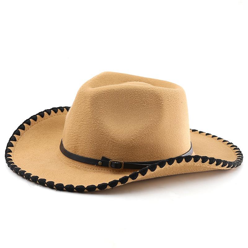 Woolen hat fall and winter hemming men's and women's jazz gift ancient fashion western cowboy hat