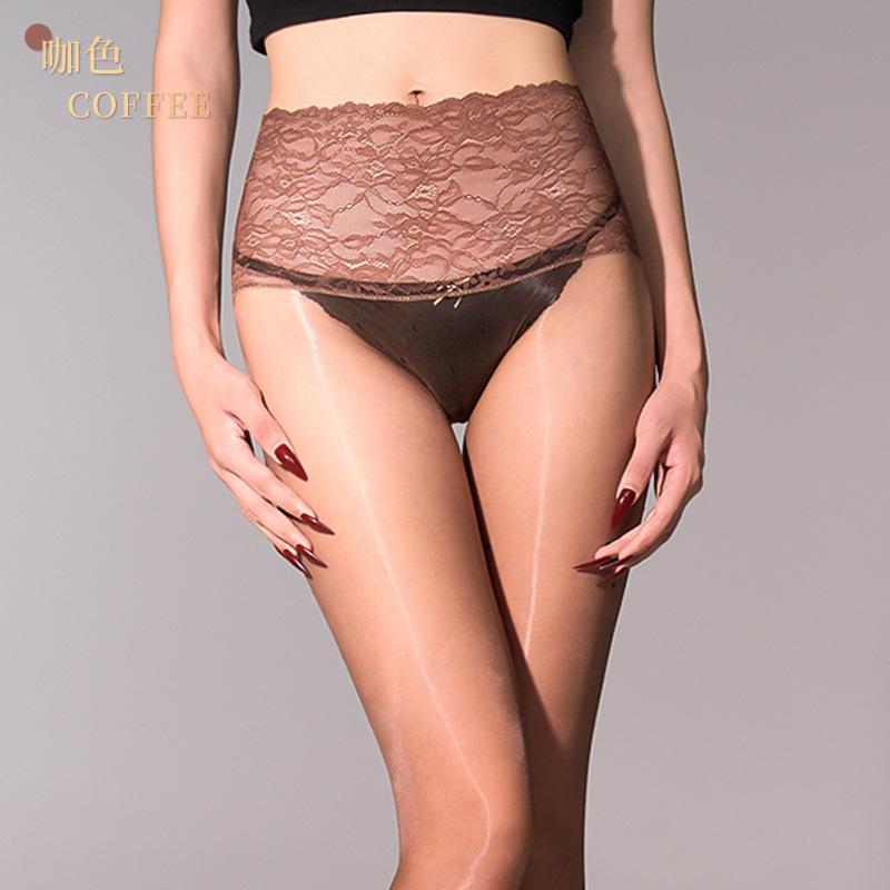 Men's Tights with Polka Dots Aurora Gloss SeamlessjjSet of Pantyhose Silky Ultra-thin Polka Dot Sexy Glossy Lace Waist