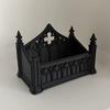 Business Souvenir Holder Gothic Dark Card Holder, 3D Printed Sturdy Organizer Stand, Black Desk for Office Home Desktop Professional Name