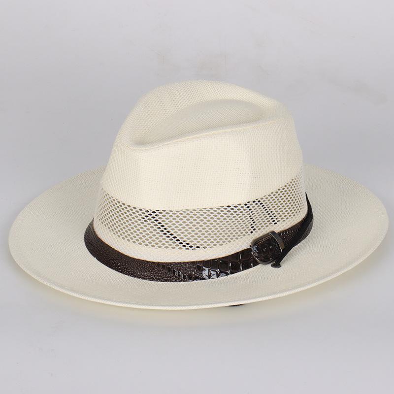 Lace-up men's top hat Breathable mesh top hat Outdoor face covering sun hat Summer retro antique top hat