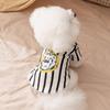 Pet Clothes Base with Autumn and Winter Cute Striped Pajamas Dog Clothes