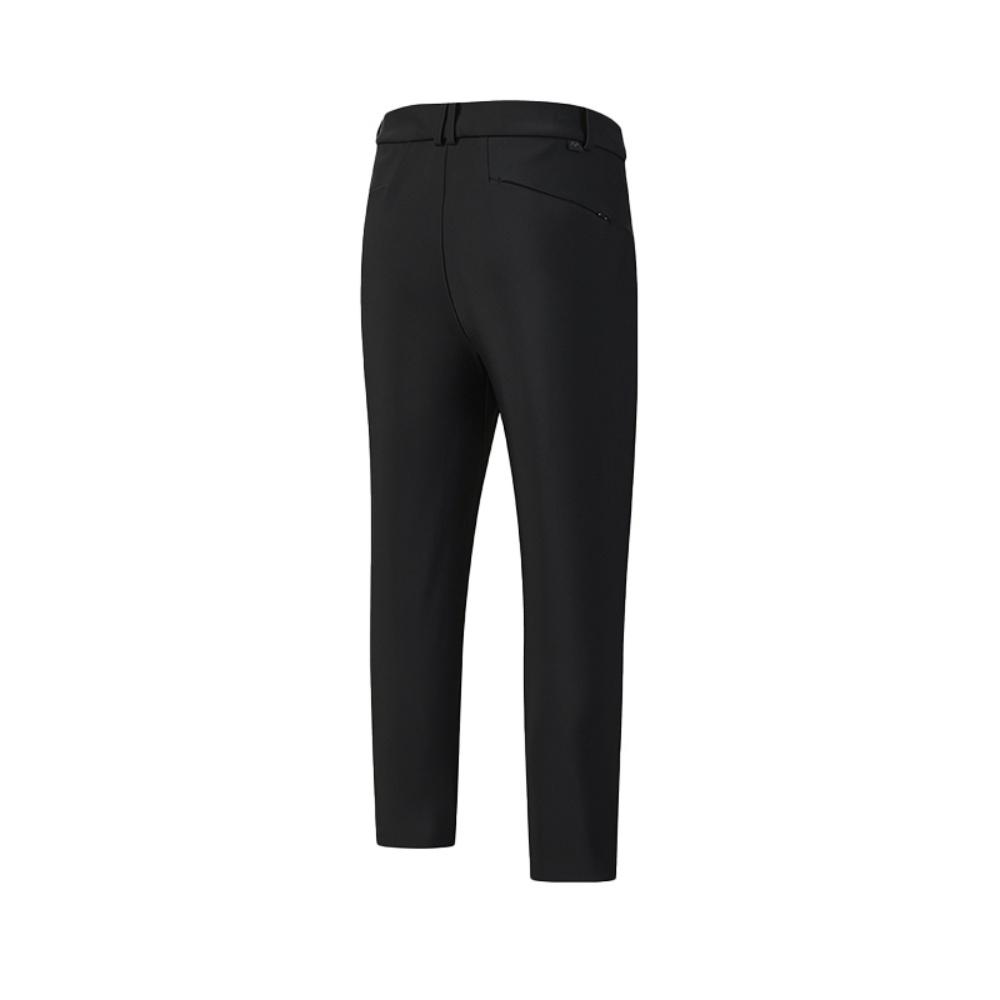 FILA A.P. Minimalist Comfortable Fashion Casual Versatile Straight Leg Knitted Sports Pants Men bottoms Deep-Black A11M611604FBK