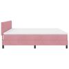 LED Box Spring Bed with LED Light Strips Pink 200 x 200 cm Velvet