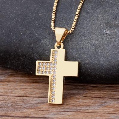 Nidin Luxury Fashion Cubic Zirconia Heart Pendant Women Gold Plated High Quality Chain Necklace Sparking Jewelry Party Gift
