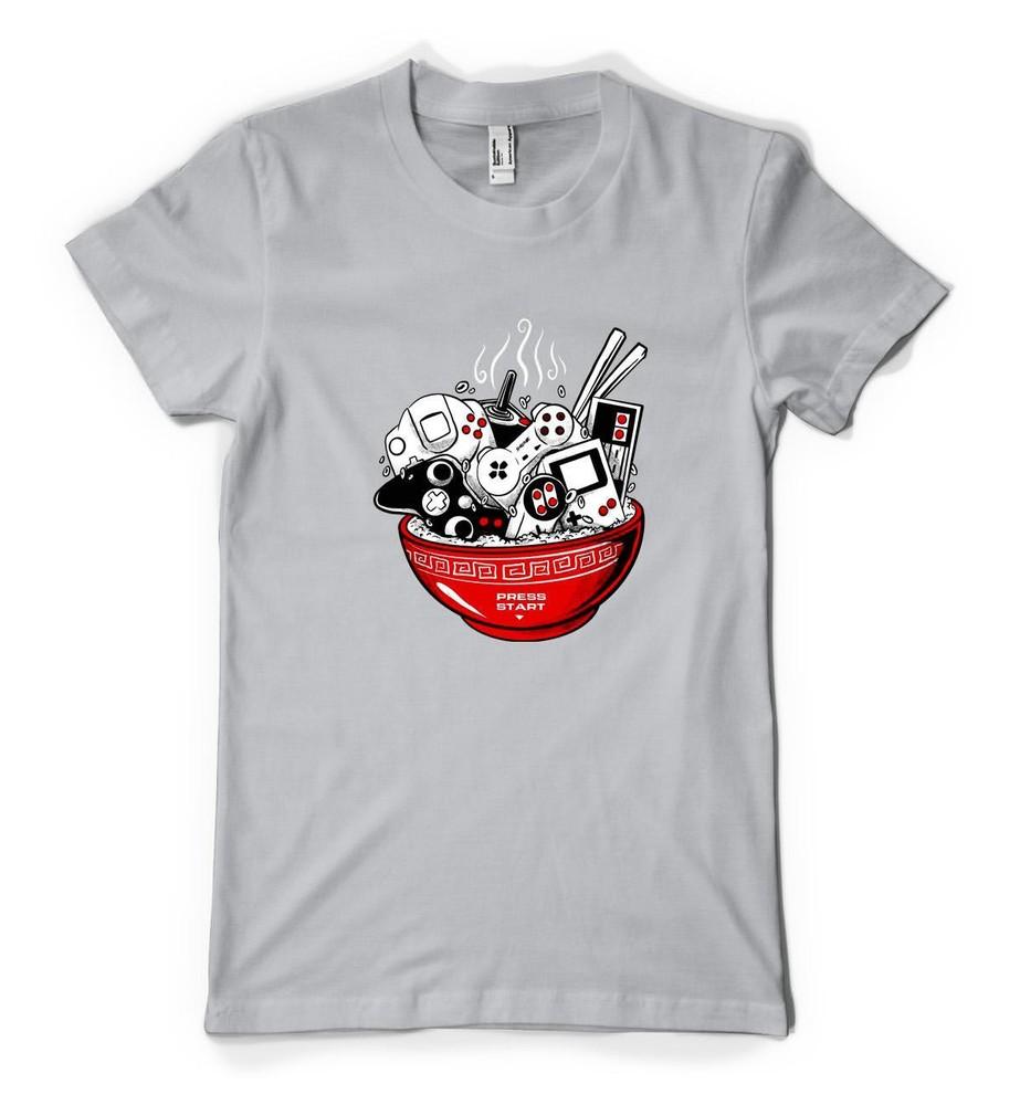 

Japanese Start Game Bowl Ramen Noodles Joypad Personalised Unisex Adult T Shirt 2XL