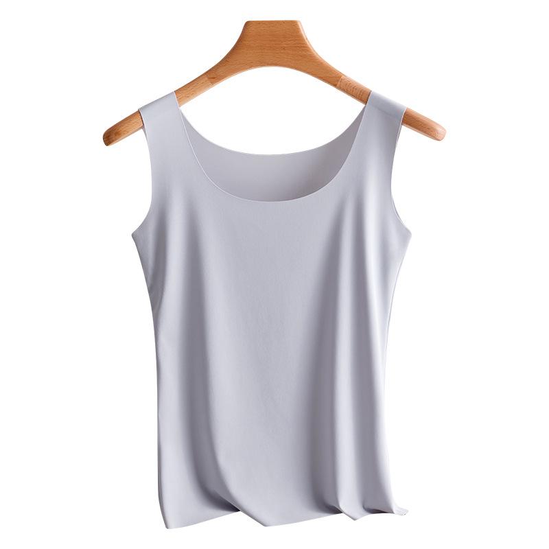 Women’s Seamless Ice Silk Strapless Camisole - Sexy, Ultra-Thin, Anti-See-Through Innerwear for Summer
