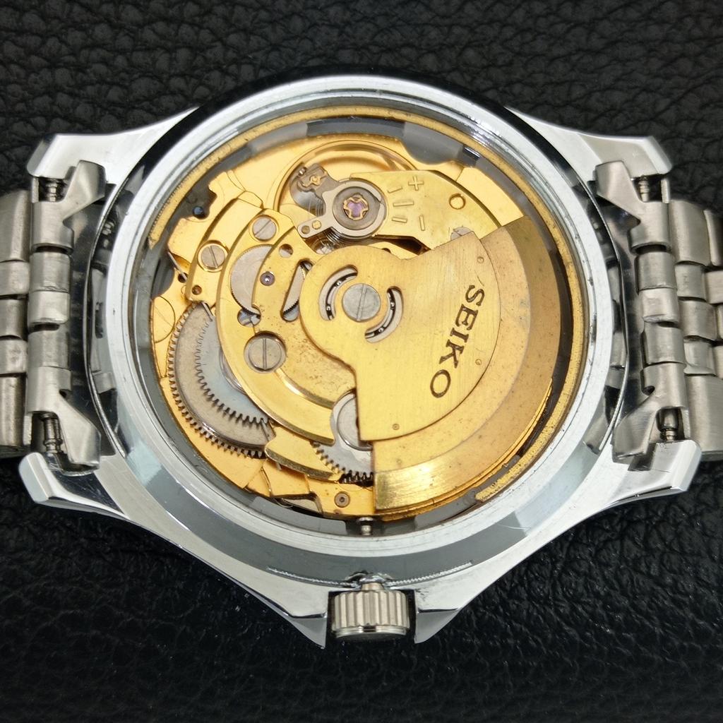 VINTAGE REFURBISHED SEIKO 5 AUTOMATIC JAPAN MENS BLUE COLOR DIAL WATCH a442113-4