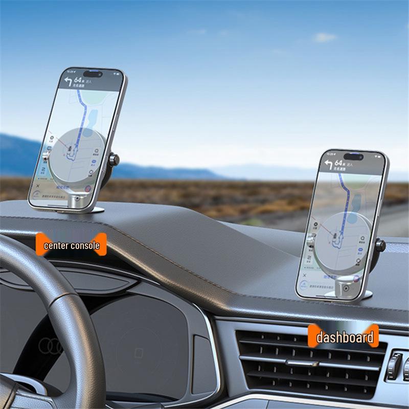 Magnetic Car Phone Holder with Rotating Navigation and Strong Suction