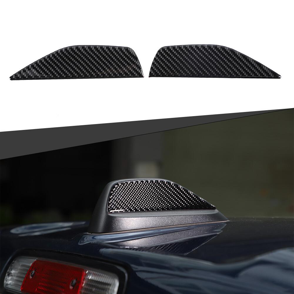 Roof Antenna Base Cover Trim Sticker Decal For Dodge Ram 1500 2018+ Carbon Fiber