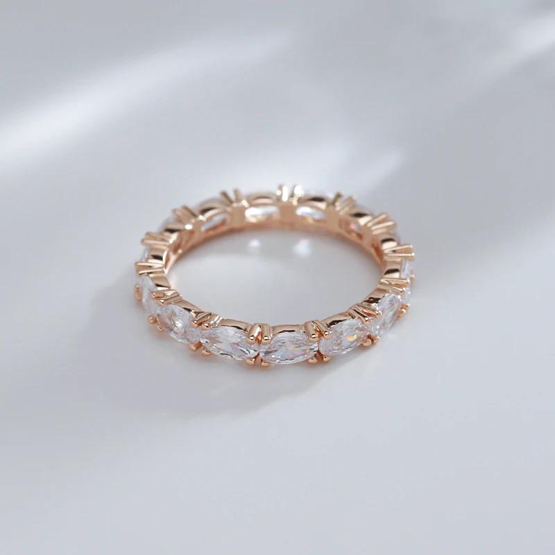 Full Paved White Zircon Classic Finger Rings for Women Trendy Golden Wedding Light Luxury Jewelry Keep Color