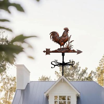 Wetterhahn Windfahne Retro Metall Windfahne Dachdekoration Bauernhaus Dekorative Windfahne für Außengartendekor