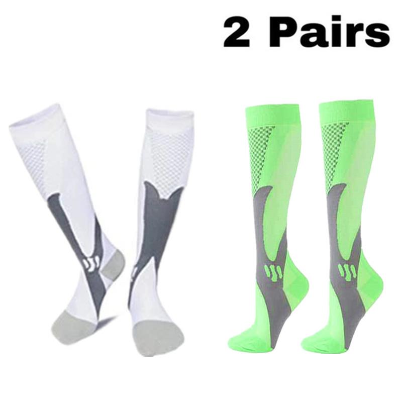 2/3/4 Pairs Running Men Compression Socks Fit Varicose Veins Football Soccer Stockings 30 Mmhg Atheletic Men Women Sports Socks