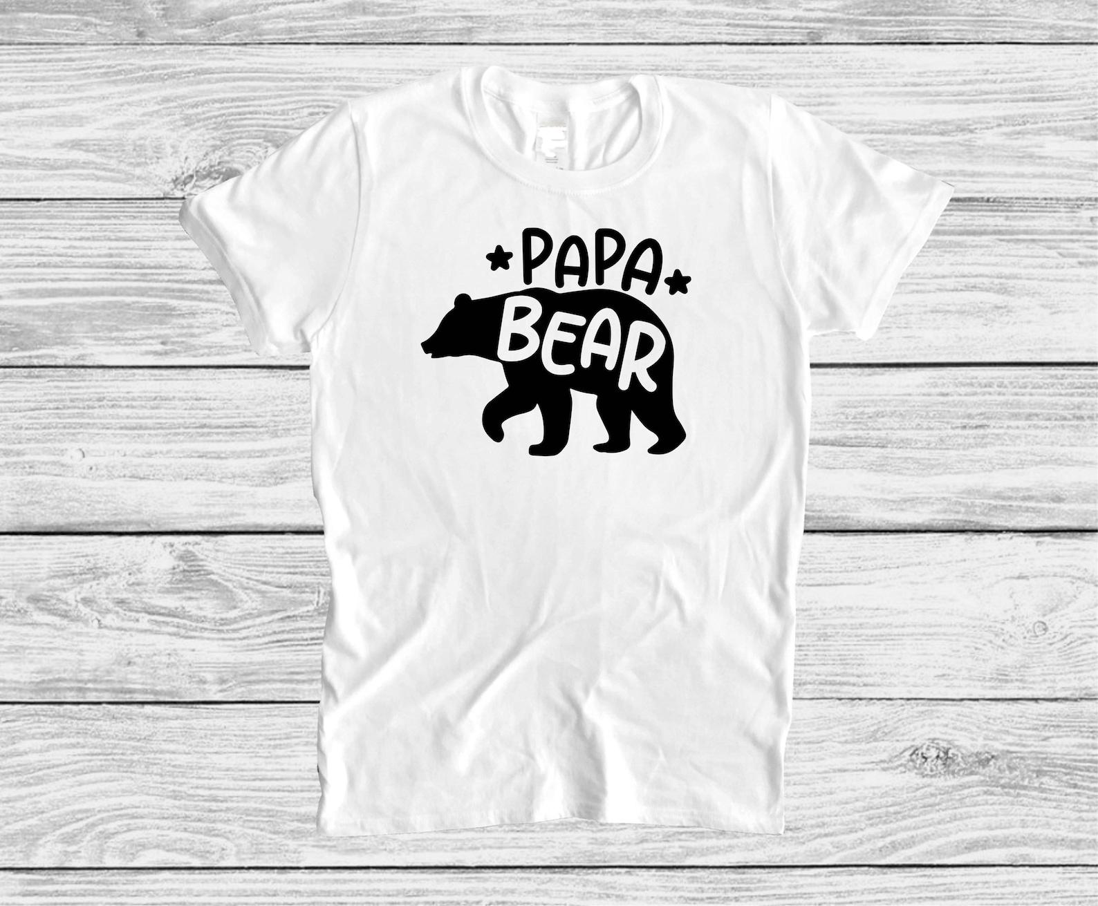 Papa Bear, Daddy T shirt, Family First, Best Dad Ever, Fathers Birthday Gift, Dad Life Tee S