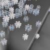 50pcs Christmas Sparkling White Transparent Snowflake Nail Charms Accessories Glitter Resin Snow Nail Decoration For Manicure