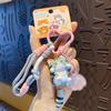 Tail Wagging Cat Keychain Cartoon Kitten Resin Pendant Cute Girl Bag Accessories Student Schoolbag Key Chain Ring Pendant