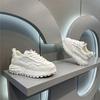 Breathable Leather Slip-On Chunky Sneakers Boys Teens Comfortable Casual Walking Shoes