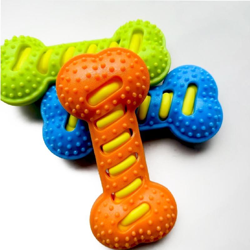 Tpr Squeaky Molar Bone Chew Toy For Medium Large Dogs