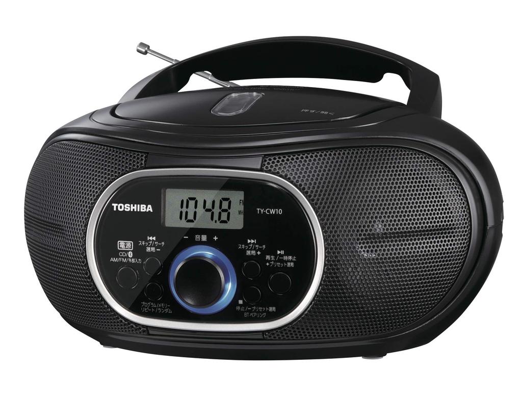Toshiba TY-CW10(K) Kompakt horisontal CD-radio med Bluetooth, Svart