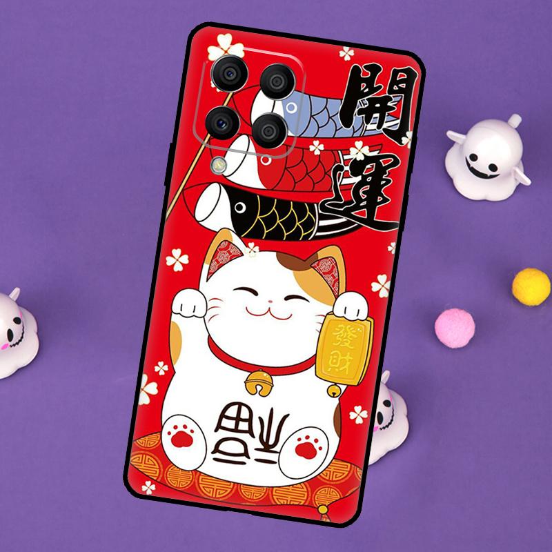 China cute lucky cat Cover For Samsung Galaxy M54 M14 M34 M33 M13 M23 M53 M15 M55 M31 M51 M20 M30s M32 M52 Case