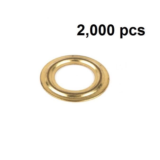 EXPEDIT 2000 Pcs TARPAULIN WASHER N°12 YELLOW BRASS BHB 830 42 Eyelets