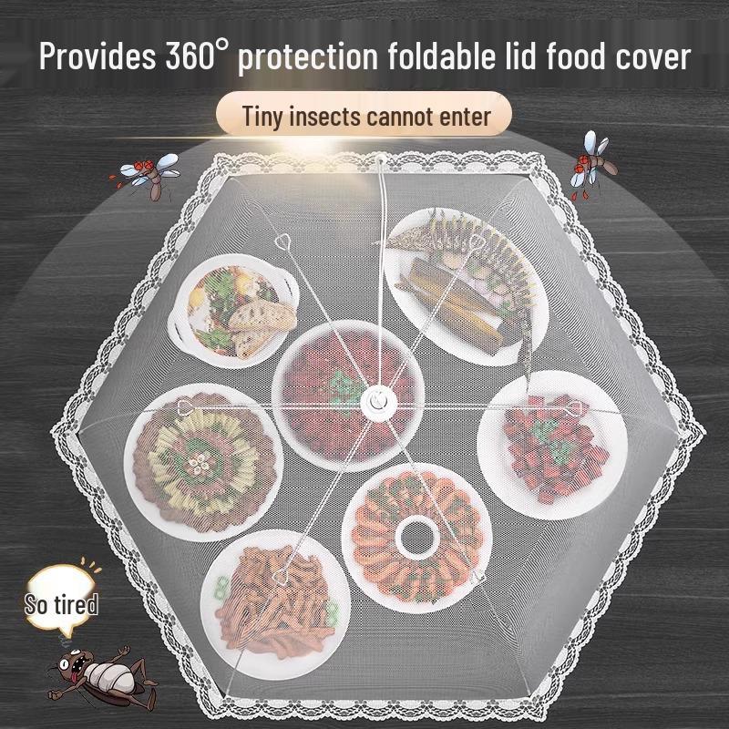 Foldable Dining Table Dustproof & Flyproof Food Cover Lid