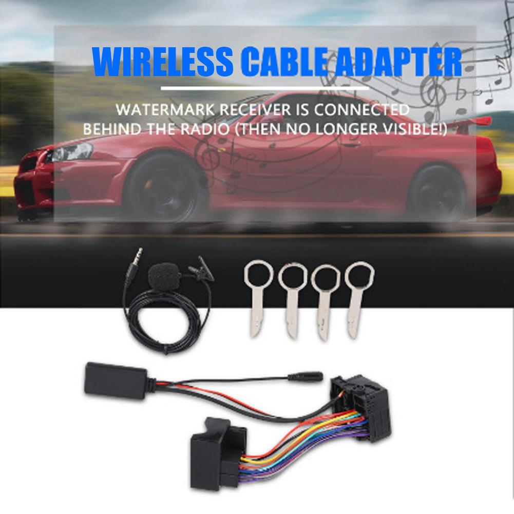 Car Bluetooth-Compatible 5.0 Music AUX Adapter with Mic Microphone Handsfree Wiring Hands-Free Call for Ford Focus MK2 2004-2011