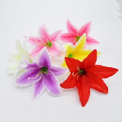10 Stück/Los 18cm Seidenlilie Künstlicher Blumenkopf für Hochzeitsdekoration DIY Girlande Dekorative Floristik Kunstblumen