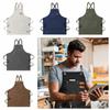 Water Proof Thickened Canvas Apron Oil Proof Fashion Adult Apron  Men Women