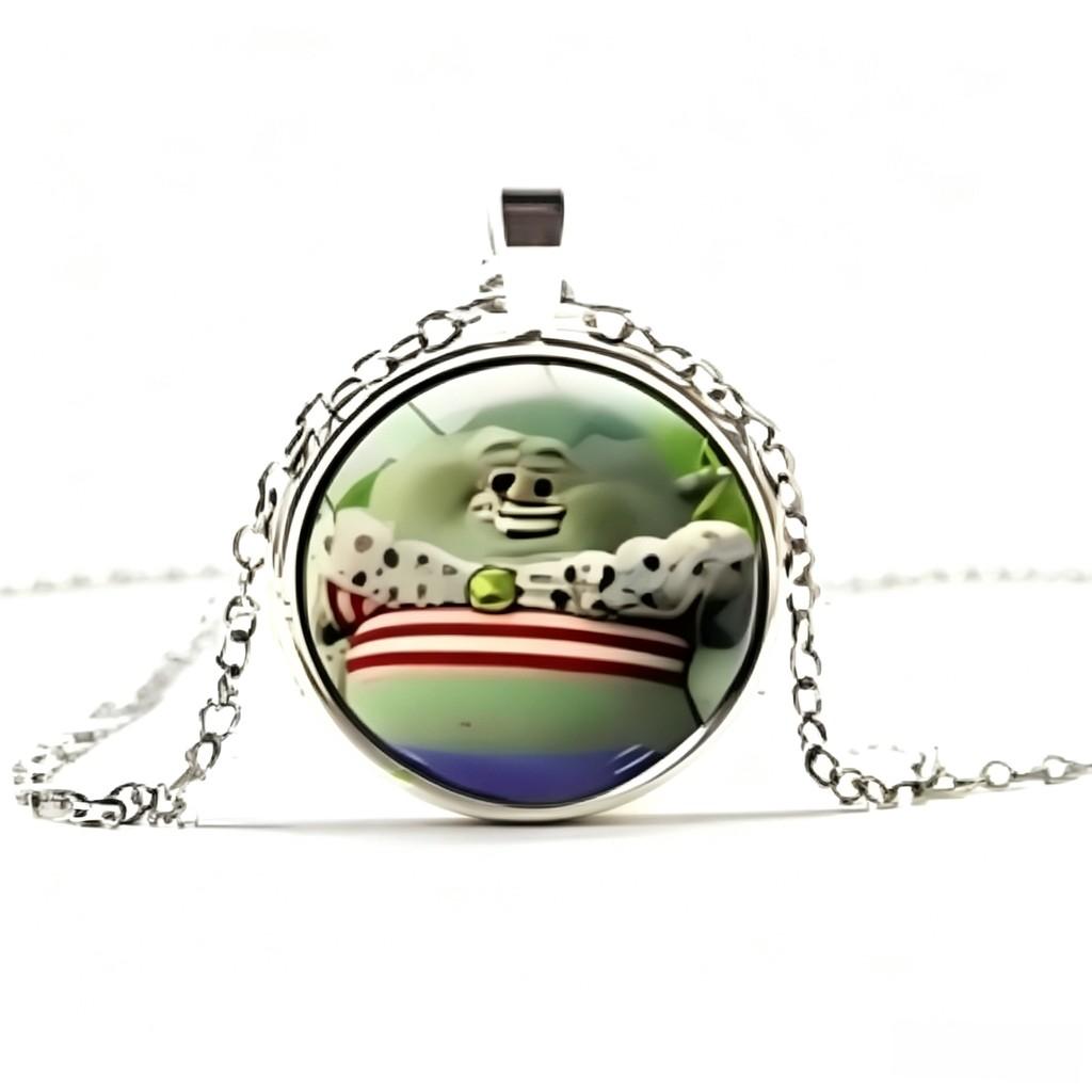 Collar Colgante Redondo de Vidrio y Aleación de Trolls Para Niños y Adolescentes Regalo