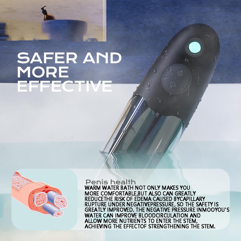 New Experience Vacuum Spa Massage Masturbator Men's Vibrator Water Bath Aircraft Cup Penis Pump Enlarger Male Sex Toy