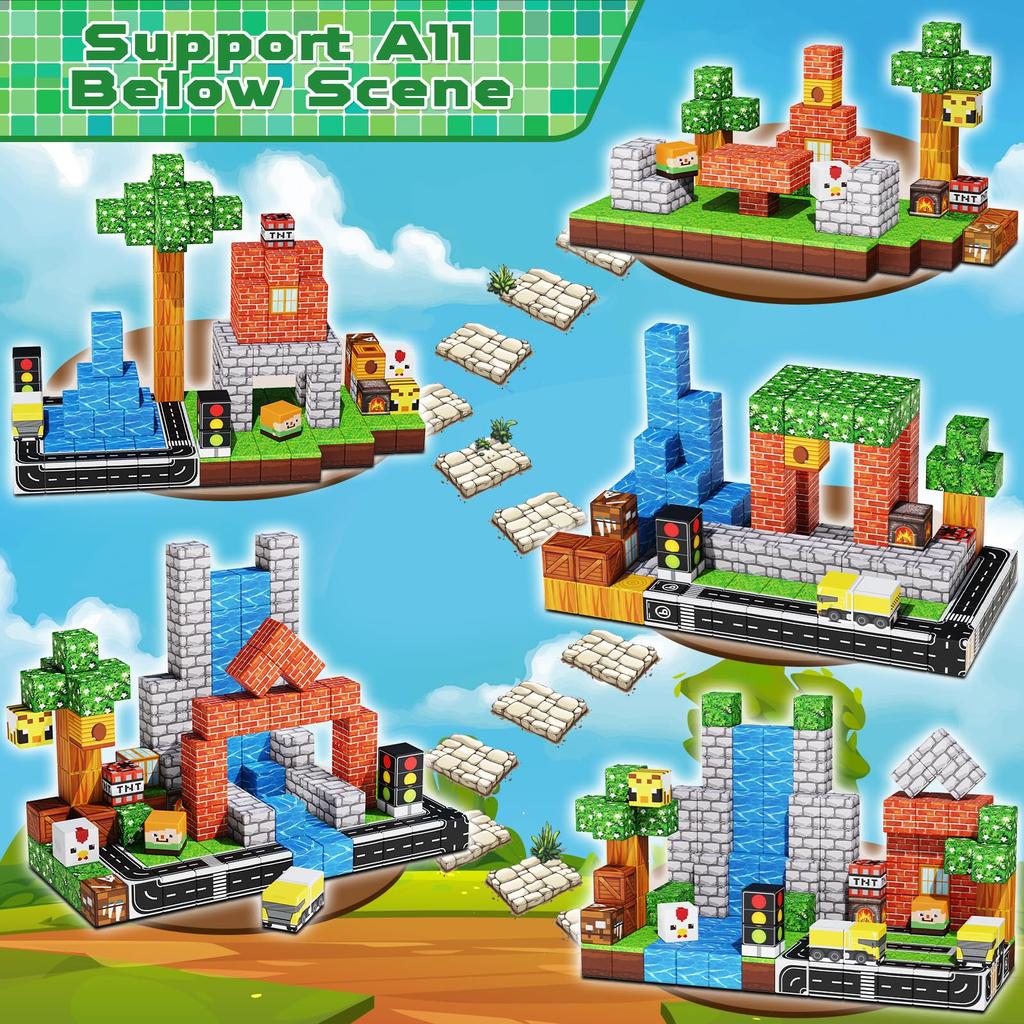 150 Pcs Magnetic Building Educational Toys for Boys and Birthday Christmas Gift Blocks, Kids, Girls, Gift,