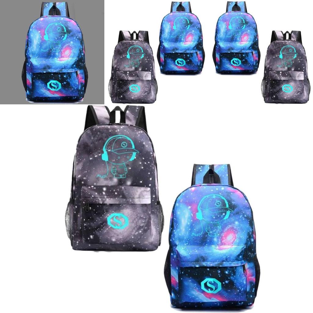 Music Prince Usb Led Light School Bag With Waterresistant Canvas Material For Teens And Daily Commute