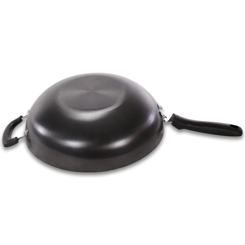 COOKER KING 32cm Cast Iron Chinese Wok