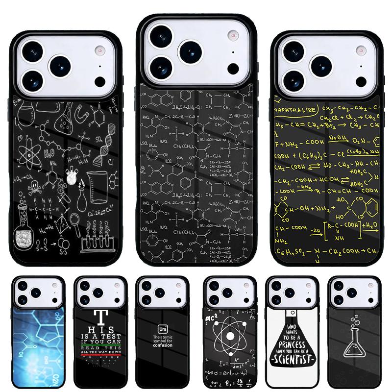 Science Chemistry Style Phone Case for iPhone 17 Air 16e 15 14 13 Pro Max Back Cover for 12 11 Pro Coque