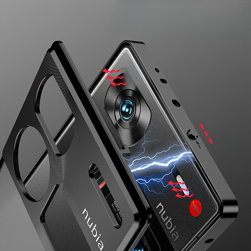 Pro ZTE Nubia Z70 Ultra Pouzdro Hliníková slitina Kovový rám Pouzdro Pro Nubia Z70Ultra 5G Matný čirý telefon Akrylový zadní kryt nárazník