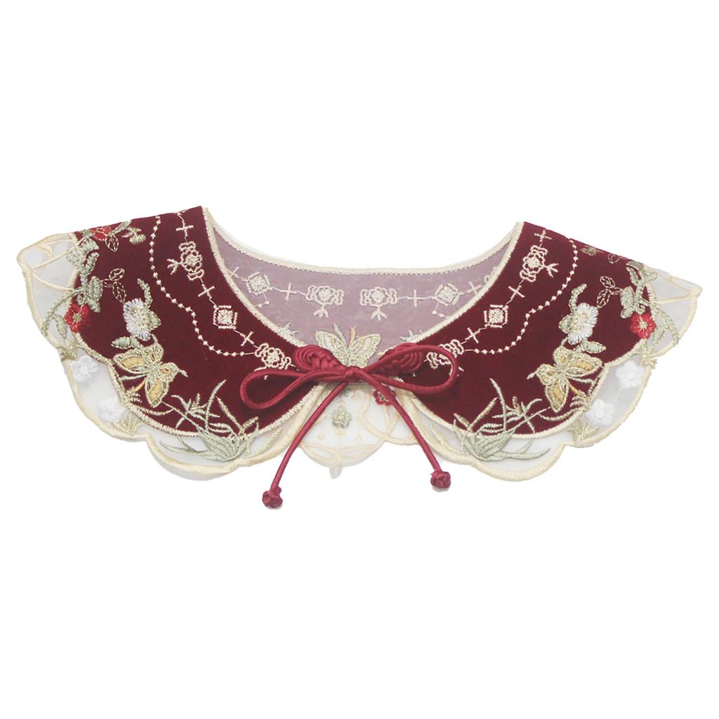 Mamianqun Dekorative Yunjian Hanfu Falscher Kragen Blumenstickerei Yunjian Abnehmbar Chinesisch Traditionell Ming Pferdegemäldekleid