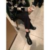 Genuine Leather~ Platform Small Leather Shoes British Style Single Shoes Women's Japanese Black 2025 New Soft-soled One-pedal Loafers